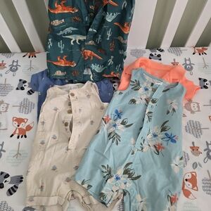 Infants Dinosaur and Floral Romper Set